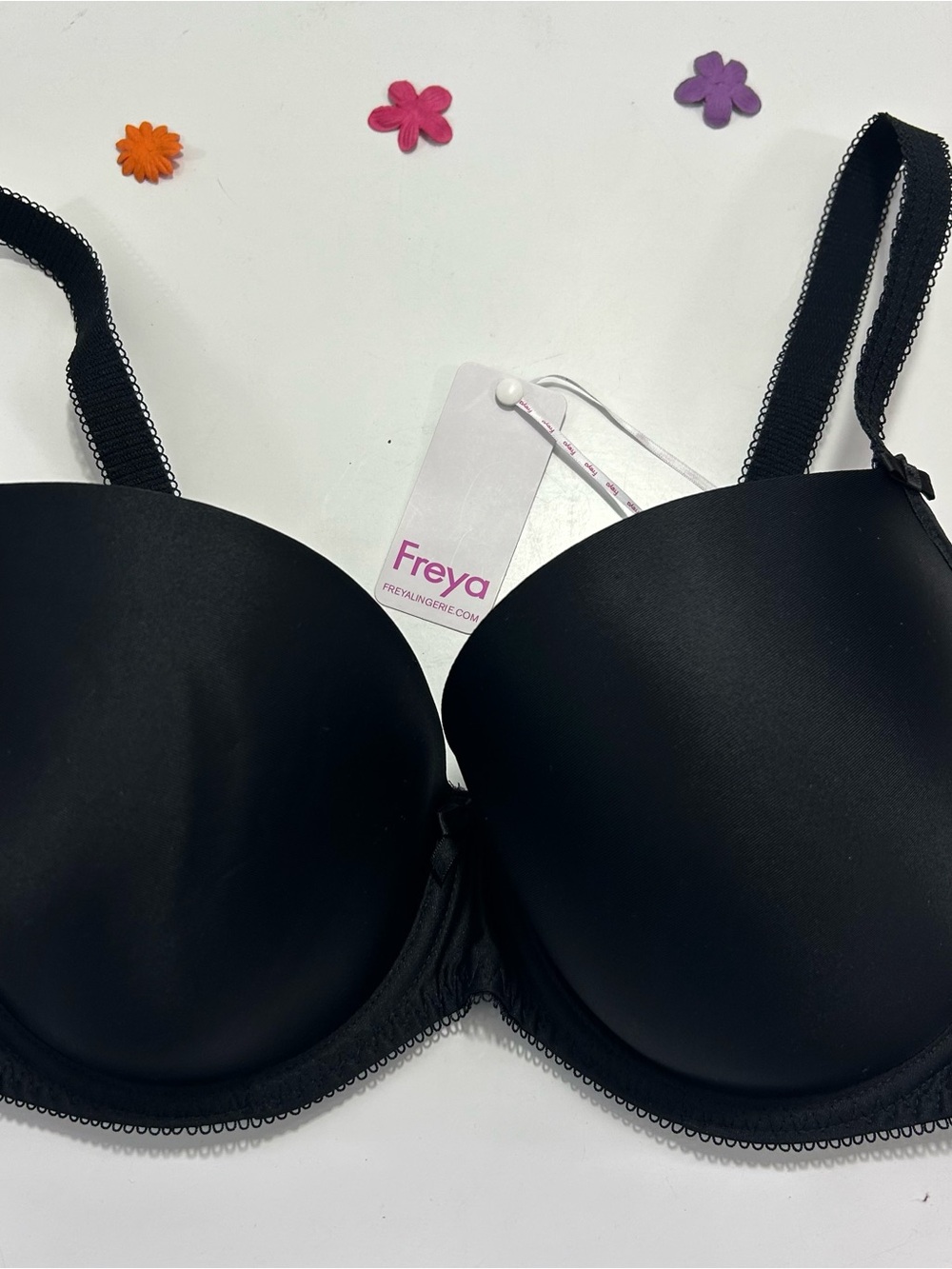 Freya Black Deco Seamless Molded Plunge T-Shirt Bra 32I NWT